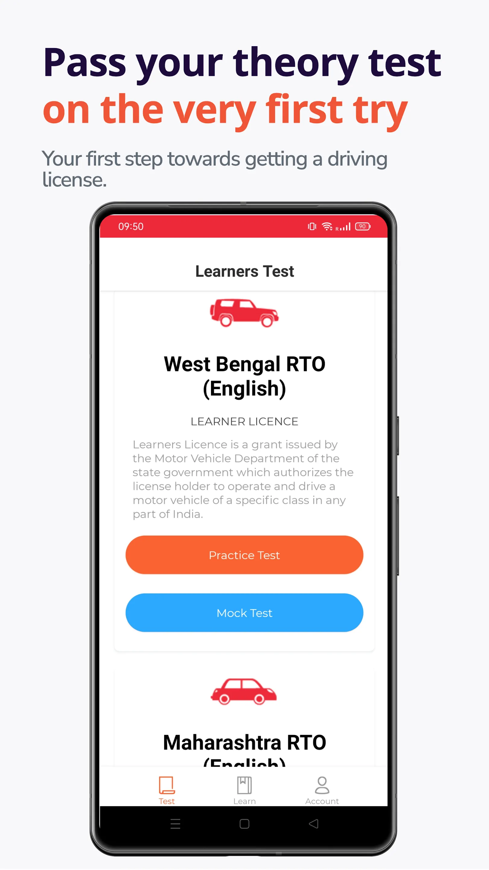 Learners Test - India RTO Exam | Indus Appstore | Screenshot