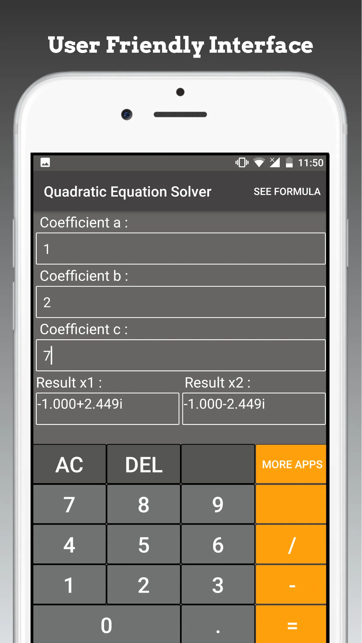 Quadratic Equation Solver | Indus Appstore | Screenshot