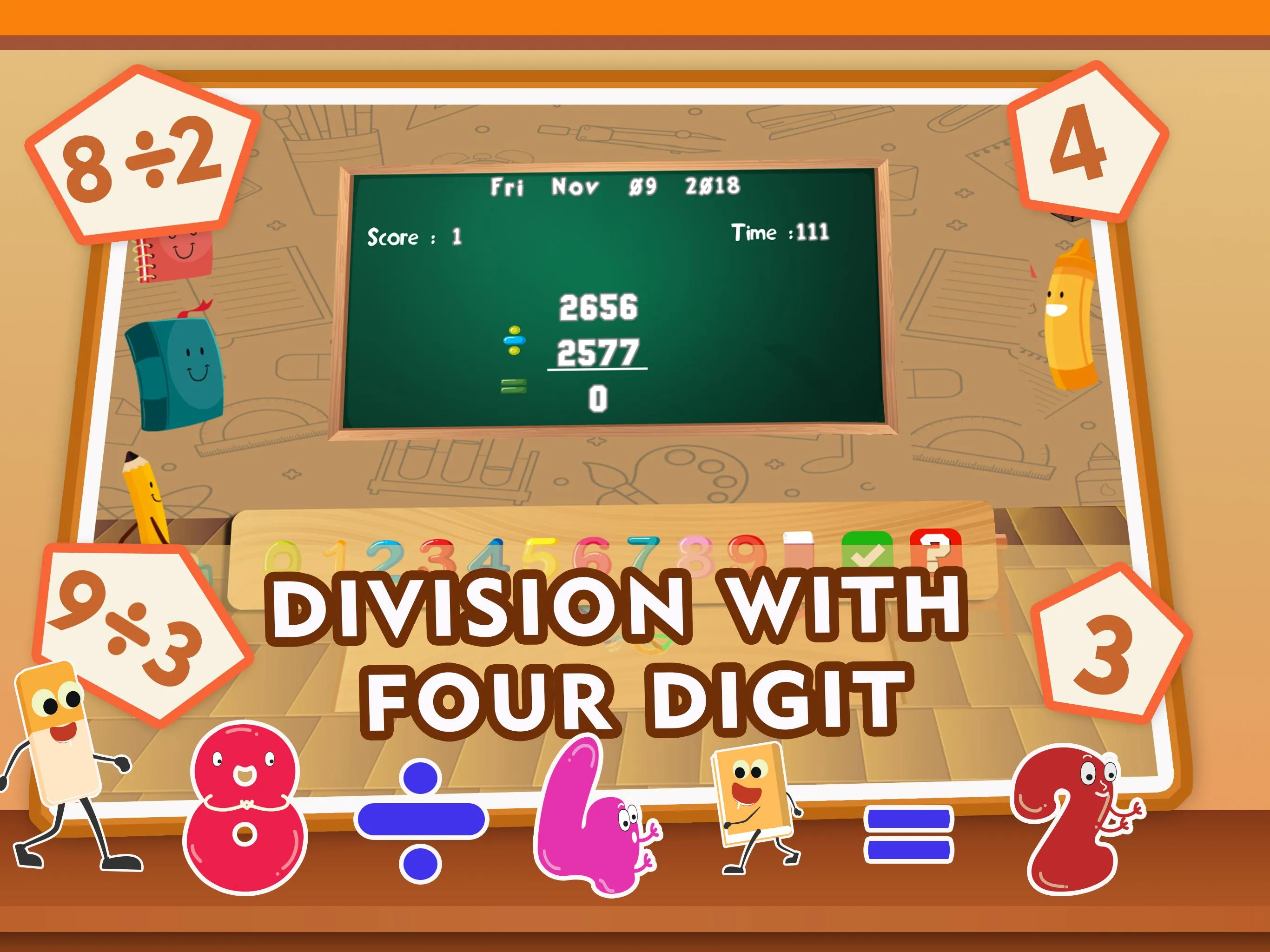 Learn Division Facts Kids Game | Indus Appstore | Screenshot