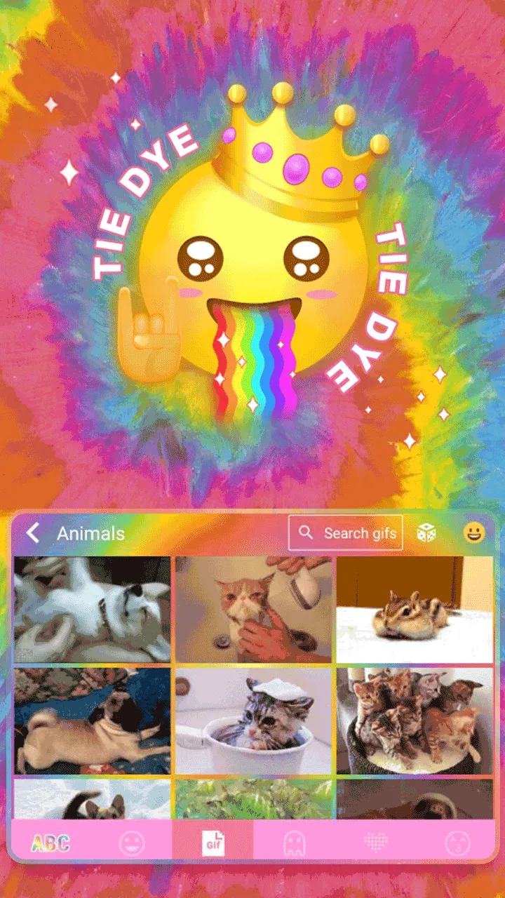 Tie Dye Keyboard Theme | Indus Appstore | Screenshot