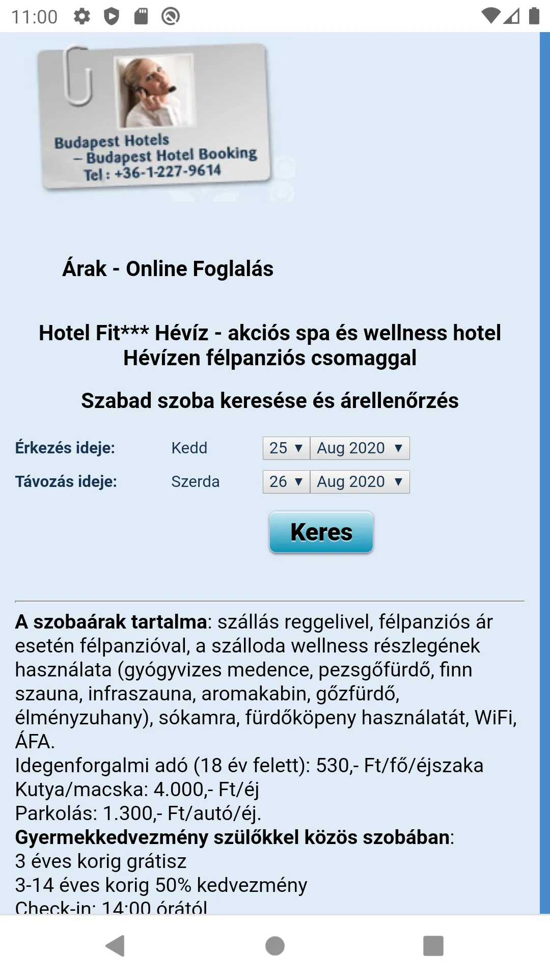 Hévízi szállodák, hotelek, the | Indus Appstore | Screenshot