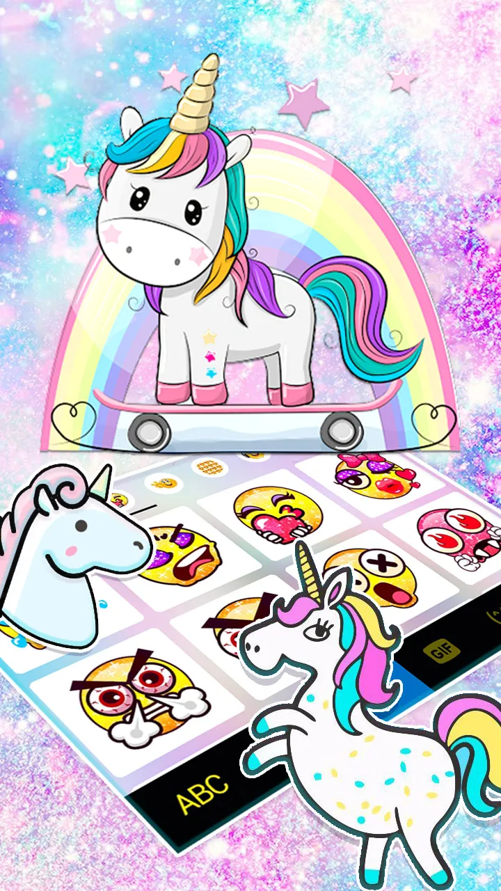 Galaxy Skate Unicorn Theme | Indus Appstore | Screenshot