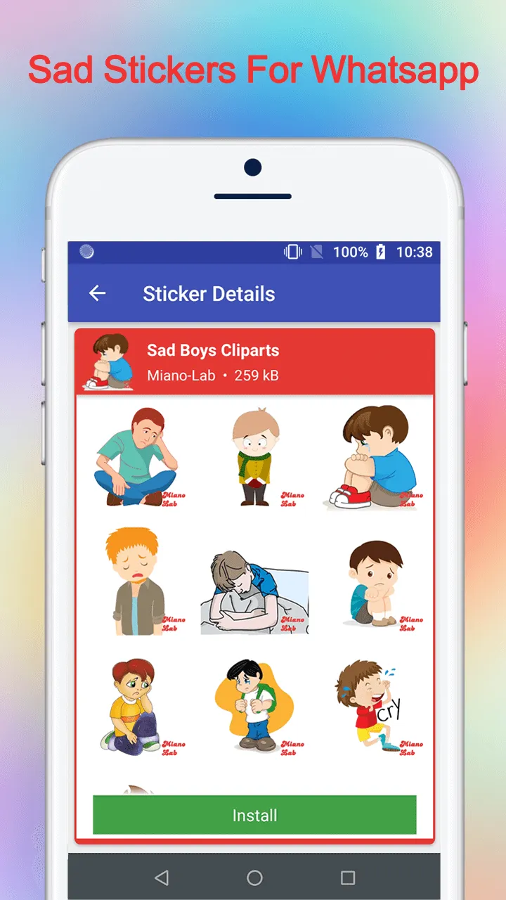 Sad Stickers For Whatsapp | Indus Appstore | Screenshot