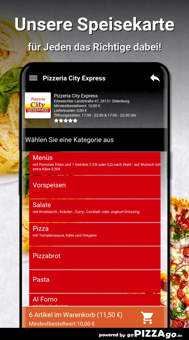 Pizzeria City Express Oldenbur | Indus Appstore | Screenshot