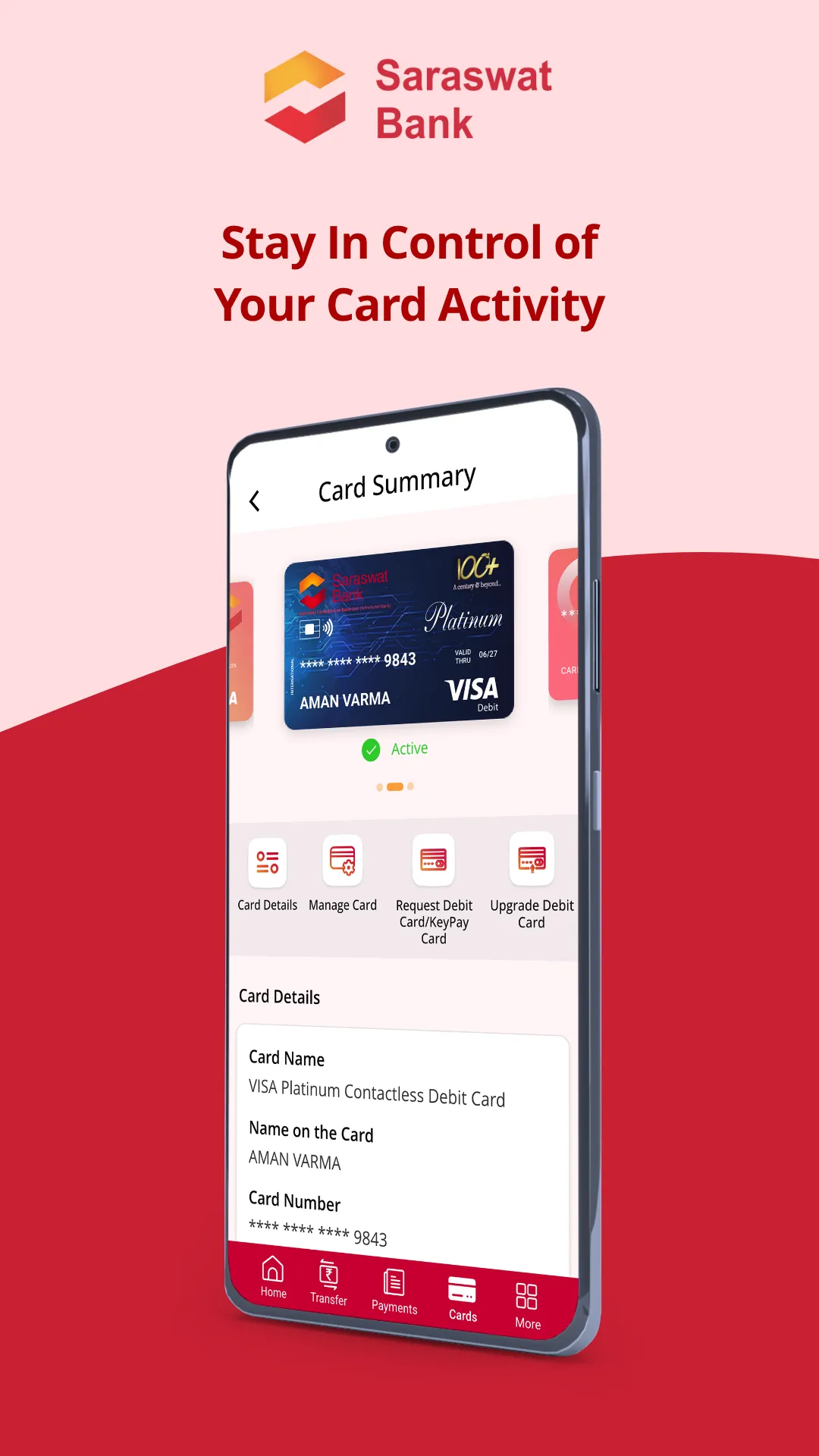 Saraswat Bank GOMO NxT | Indus Appstore | Screenshot