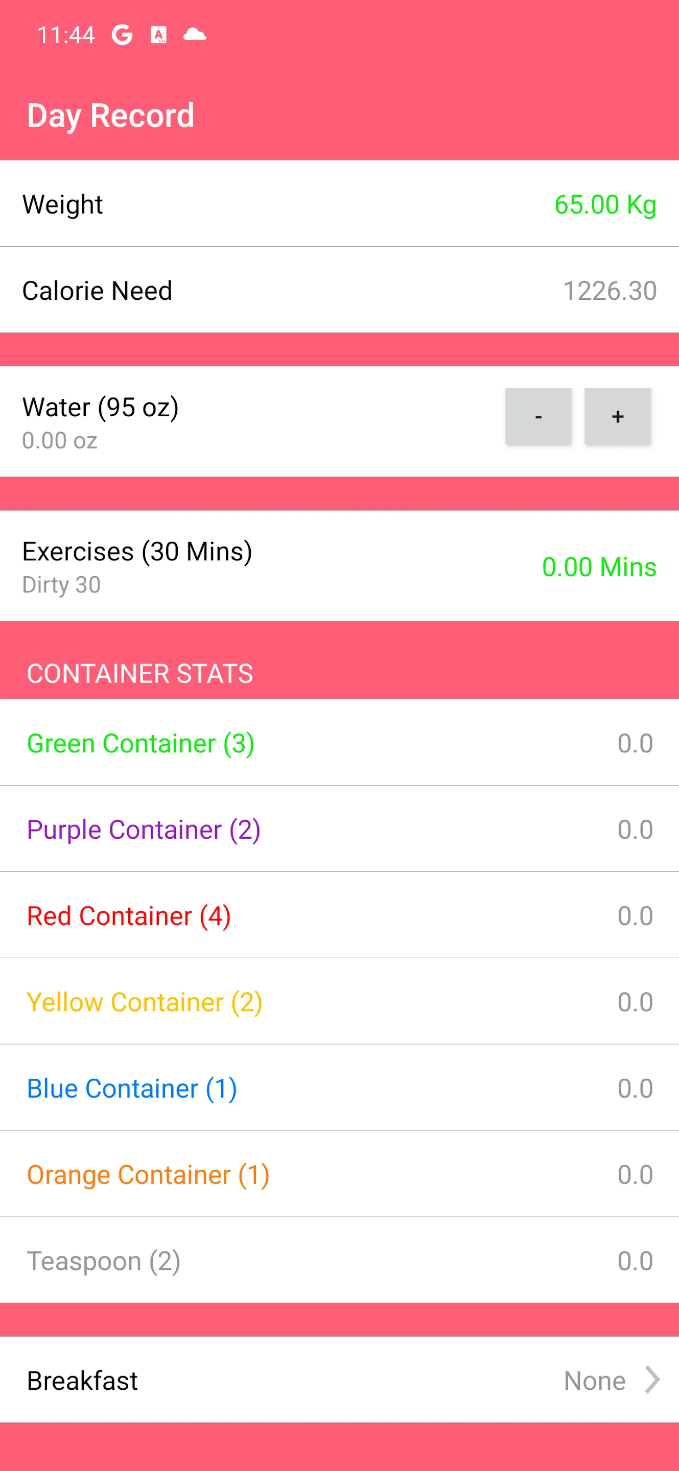 21 Day Container Tracker Fit | Indus Appstore | Screenshot