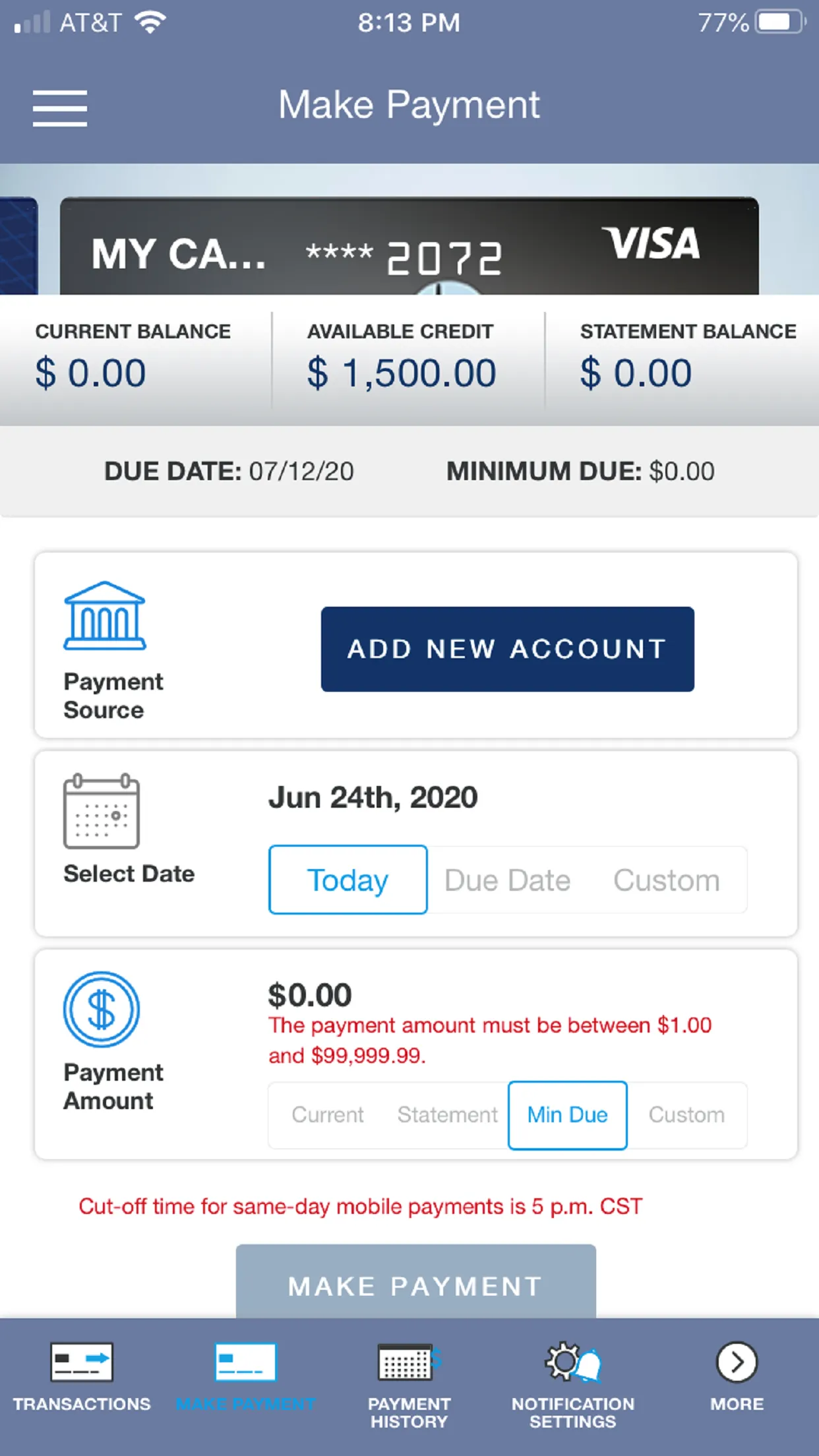 Card Control by Healthcare FCU | Indus Appstore | Screenshot