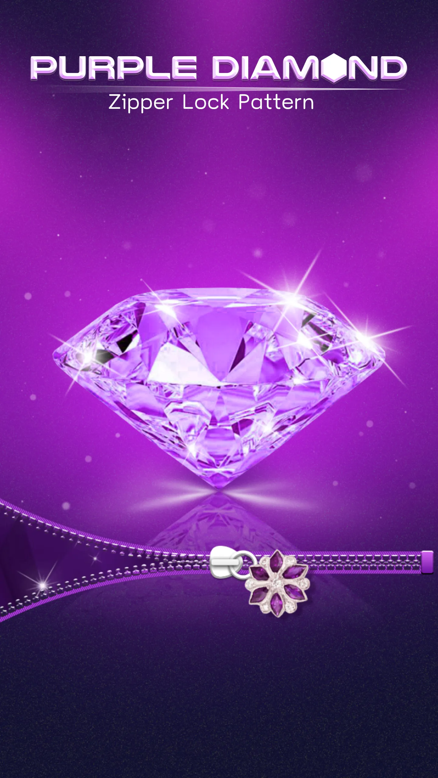 Purple Diamond Flower Zipper | Indus Appstore | Screenshot