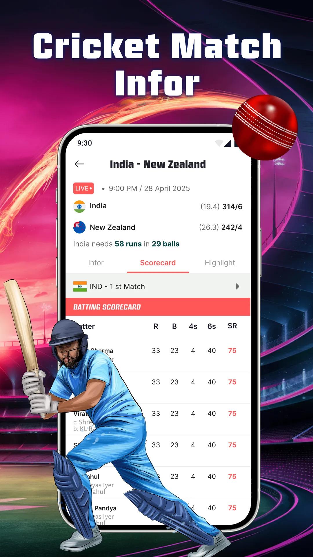 Cricket Live Score: Live Match | Indus Appstore | Screenshot