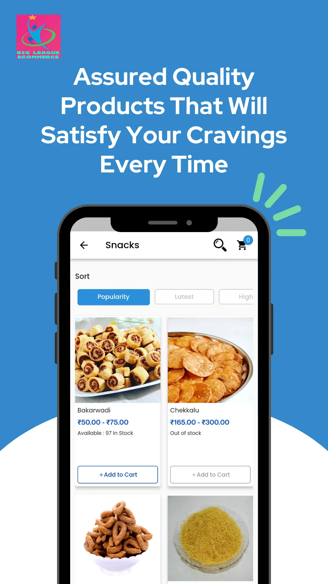 Big League Ecommerce Treats2Go | Indus Appstore | Screenshot