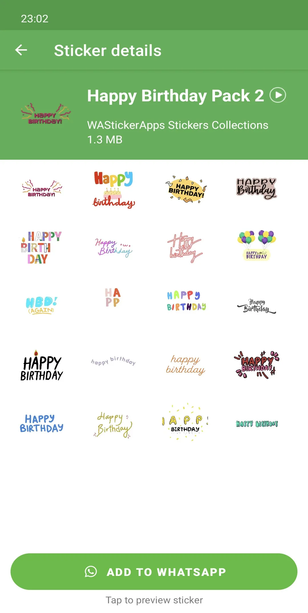 WASticker Happy Birthday WA | Indus Appstore | Screenshot