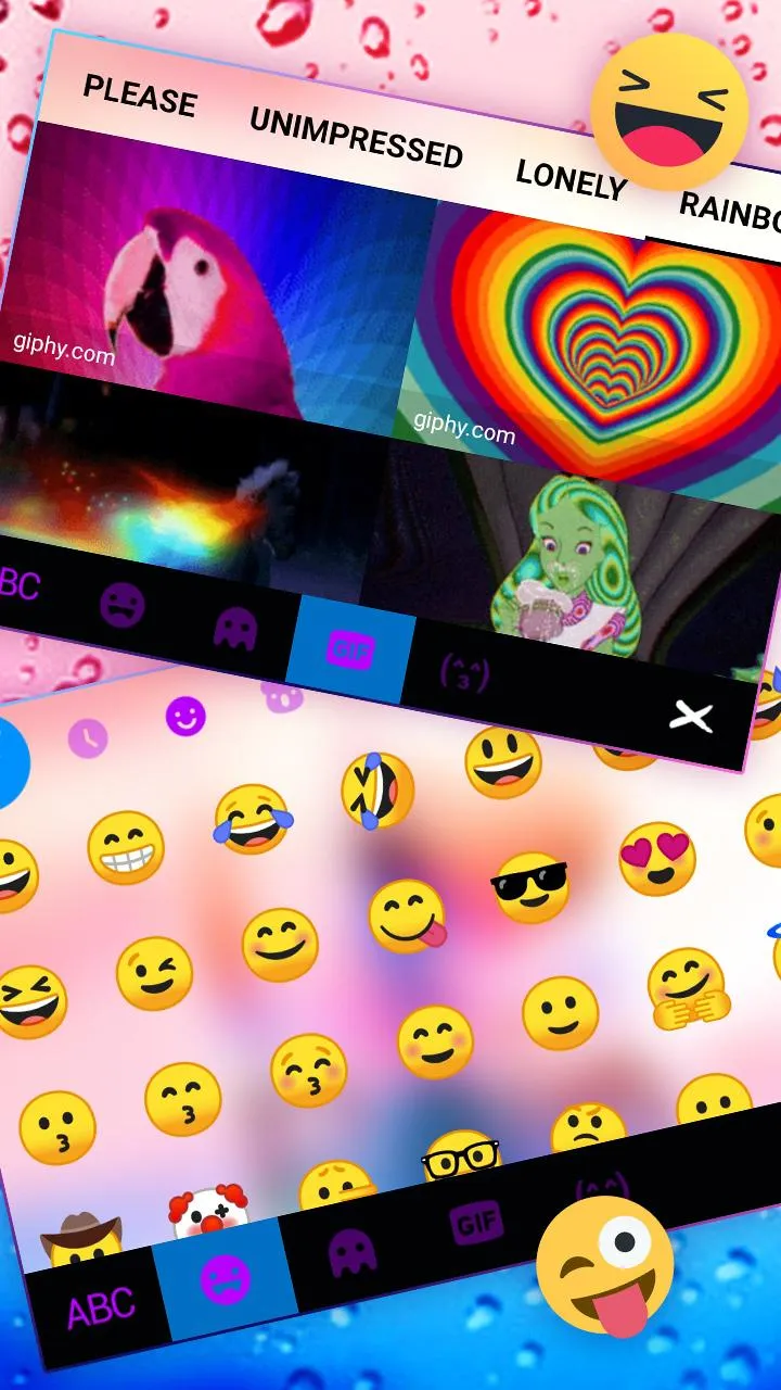 Color Raindrops Keyboard Theme | Indus Appstore | Screenshot