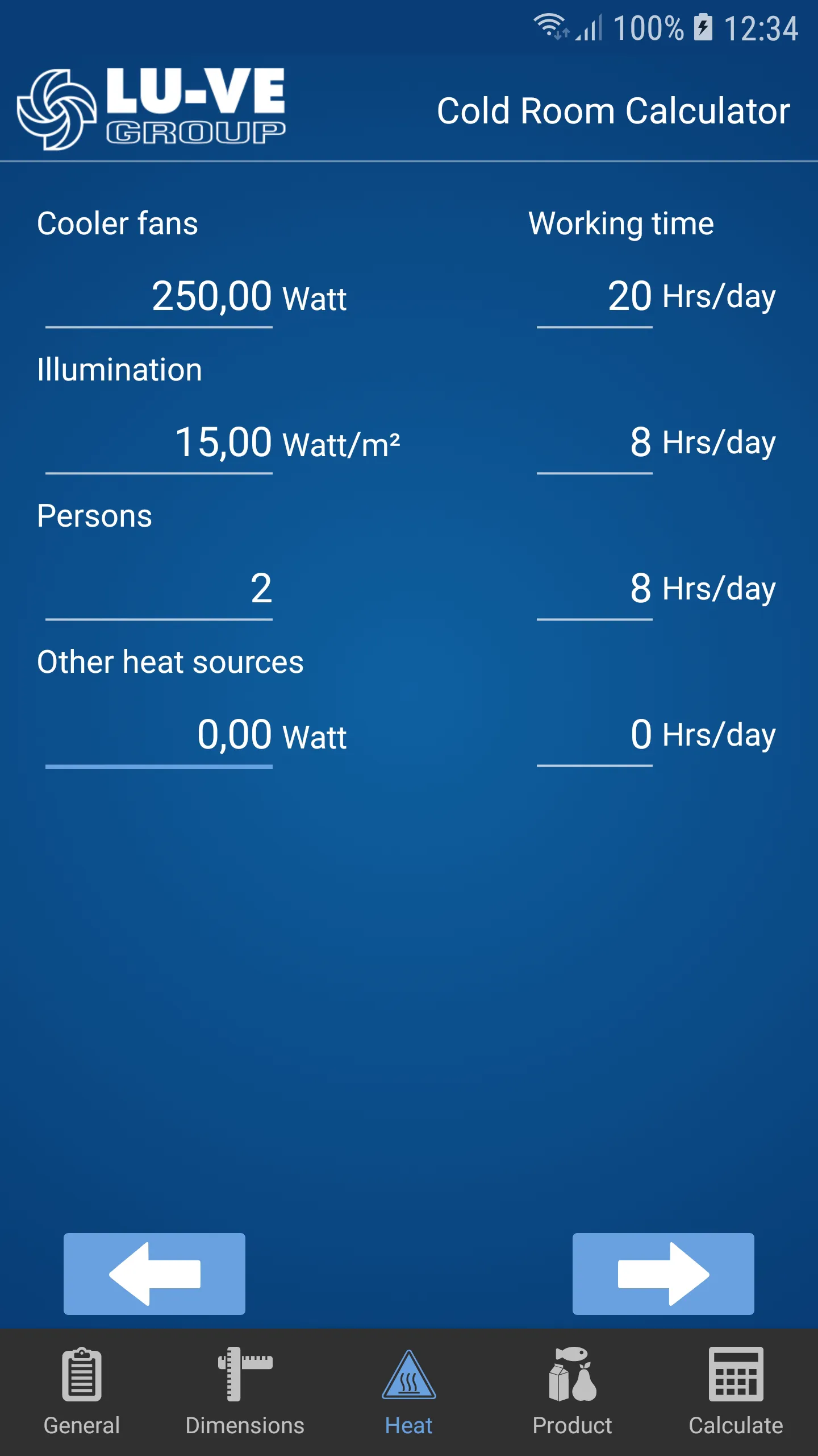 Cold Room Calculator | Indus Appstore | Screenshot