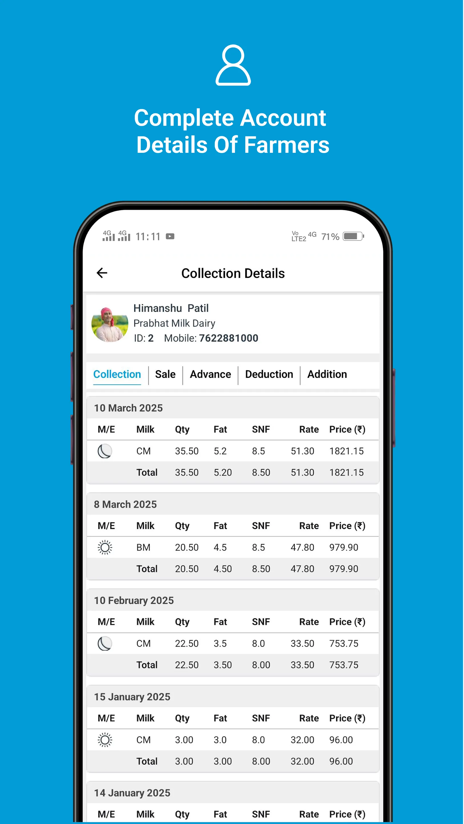MilKing (Milk Collection App) | Indus Appstore | Screenshot
