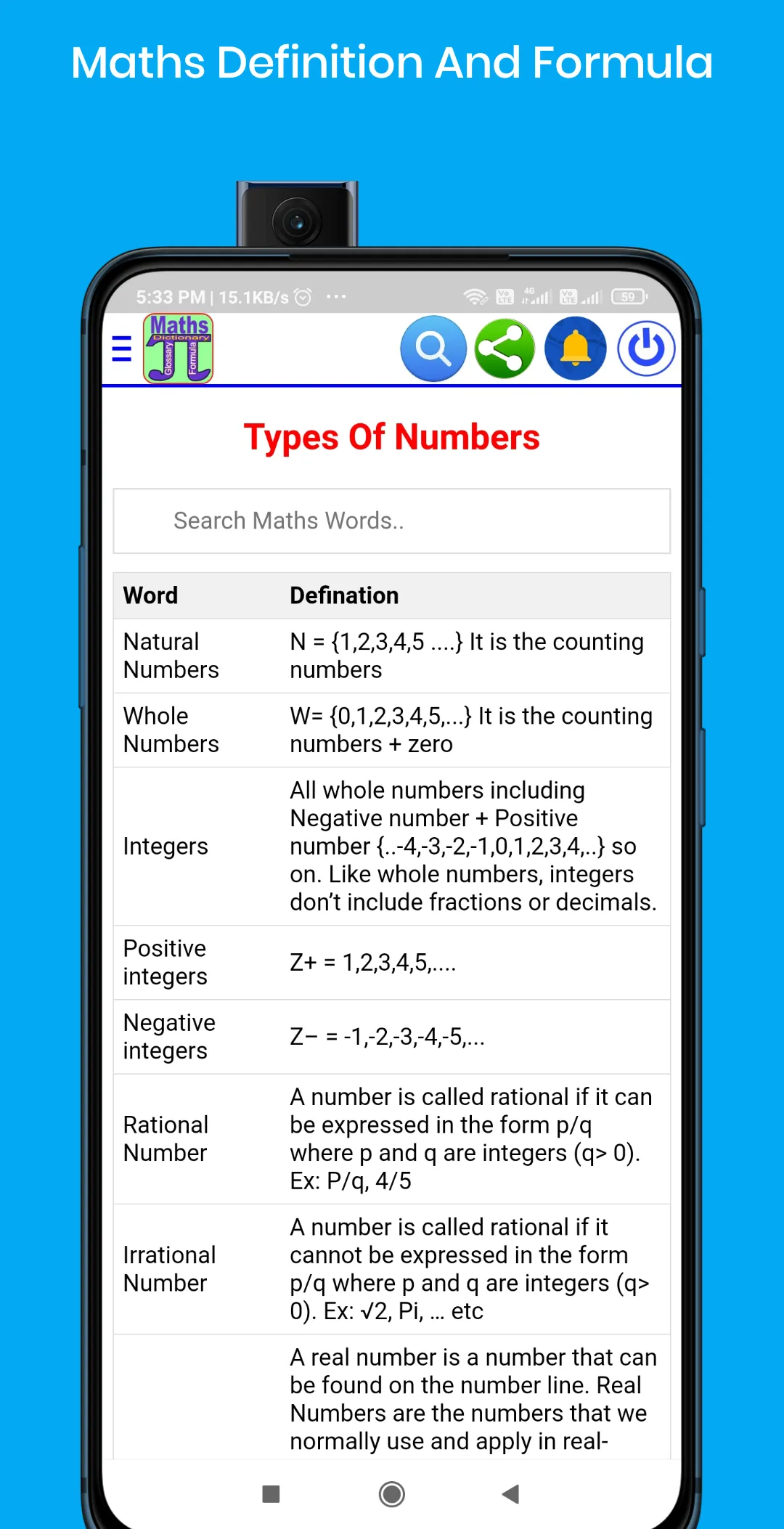 Math Dictionary Formula Solver | Indus Appstore | Screenshot