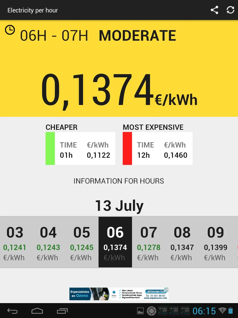 Electricity per hour | Indus Appstore | Screenshot