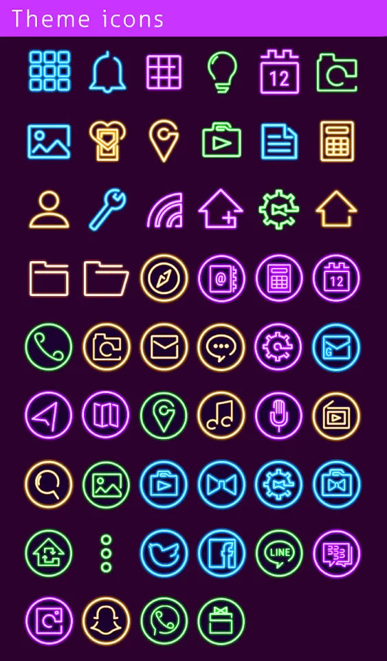 Neon Galaxy Theme | Indus Appstore | Screenshot