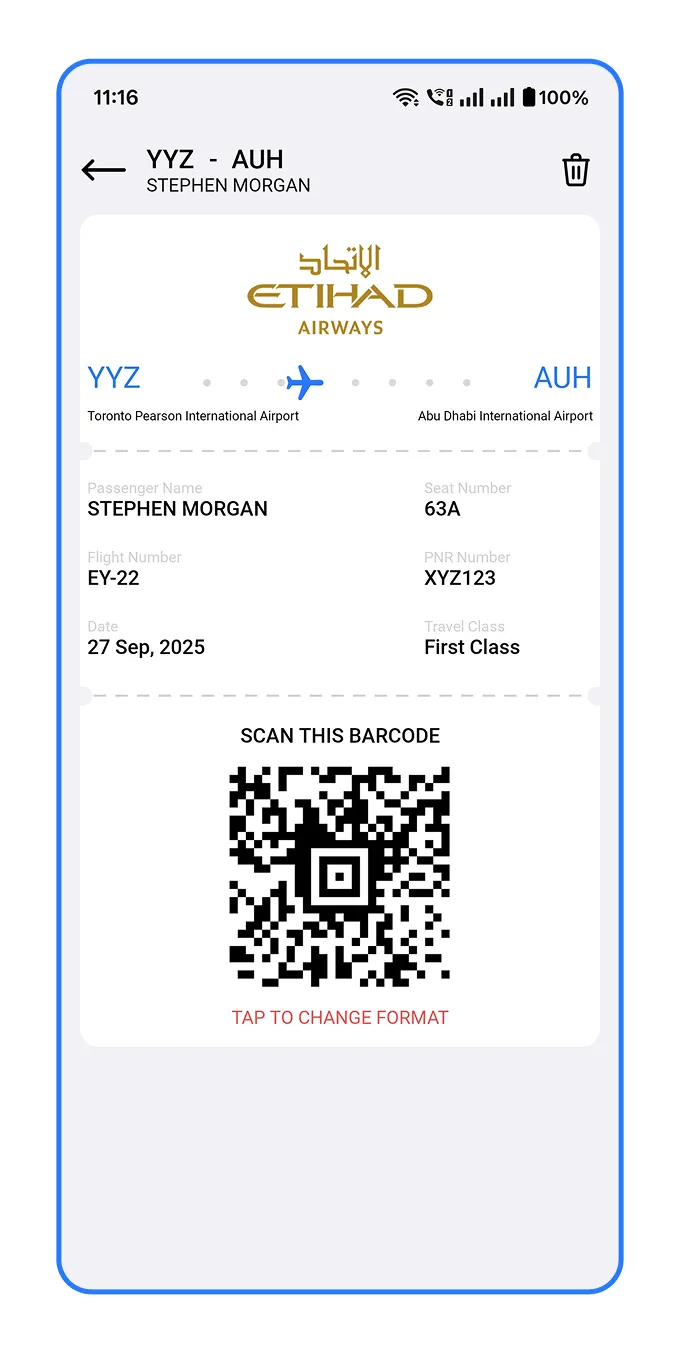Flight Boarding Pass | Indus Appstore | Screenshot