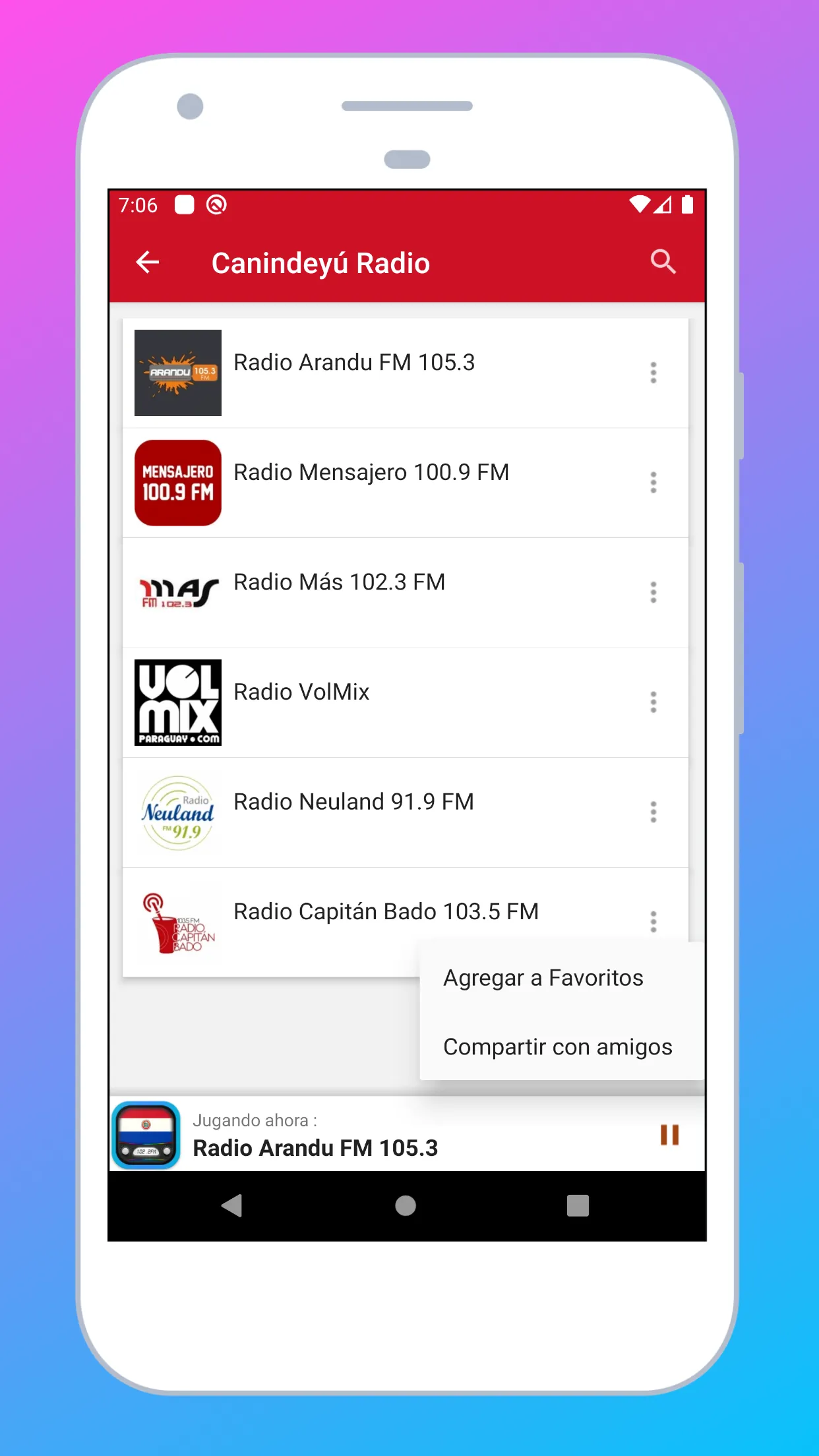 Radio Paraguay + Radio Online | Indus Appstore | Screenshot