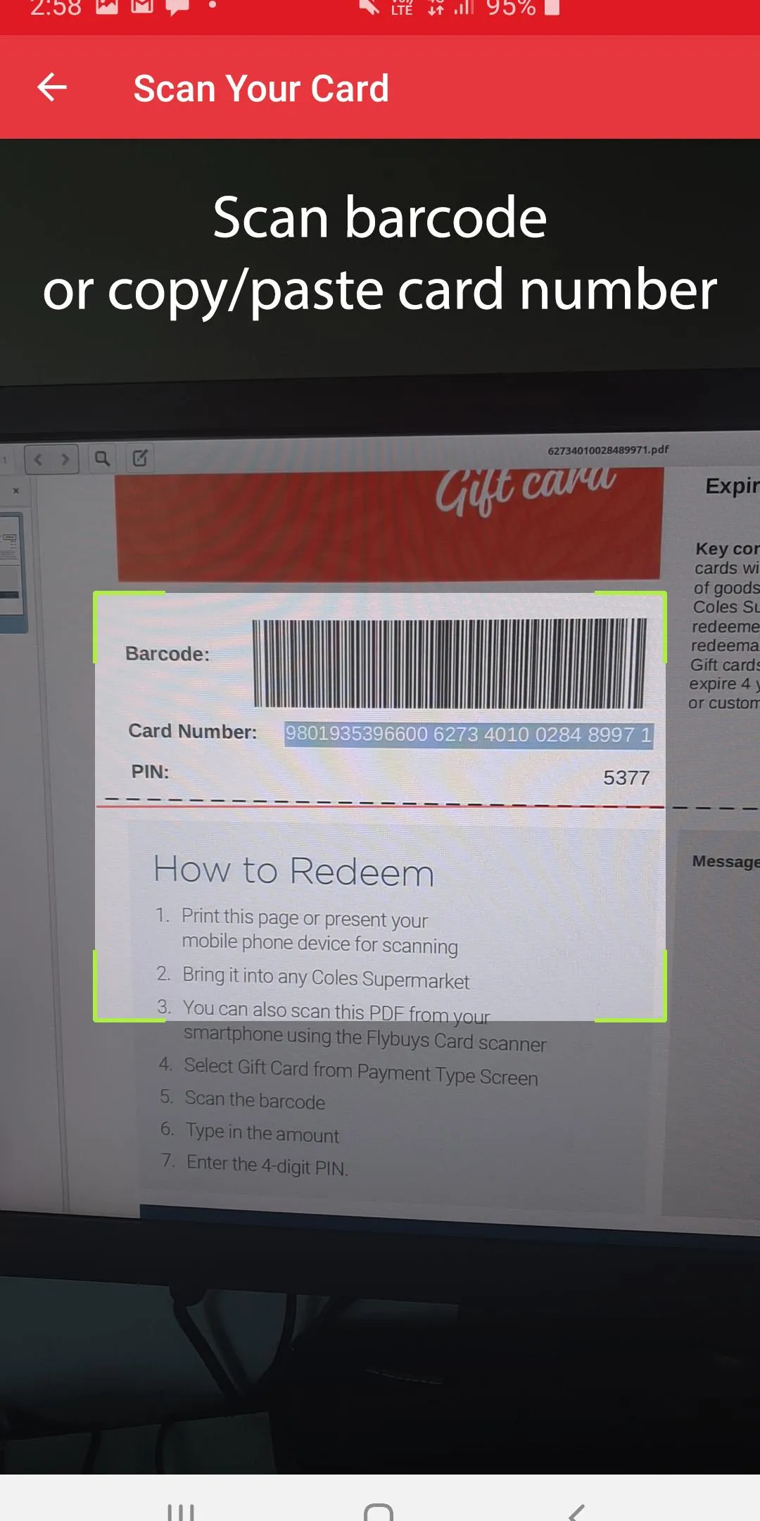 Coles Gift Card Balance UNOFFL | Indus Appstore | Screenshot