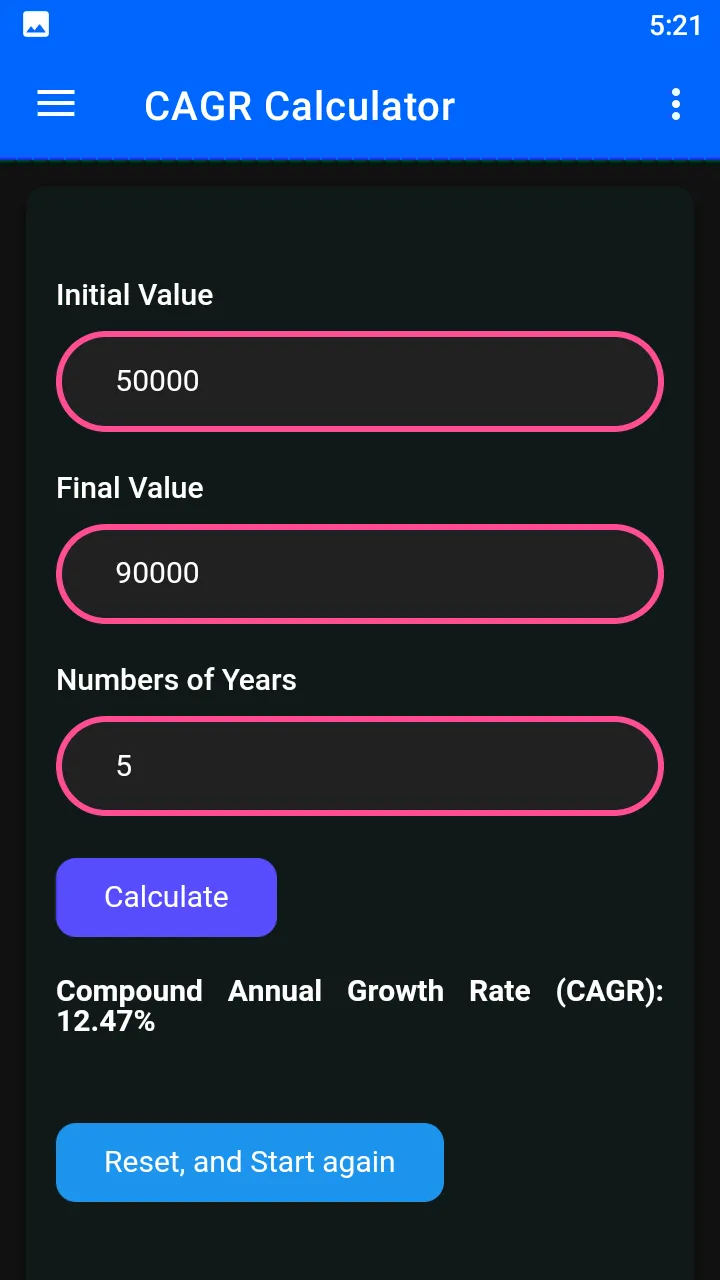 CAGR Calculator | Indus Appstore | Screenshot