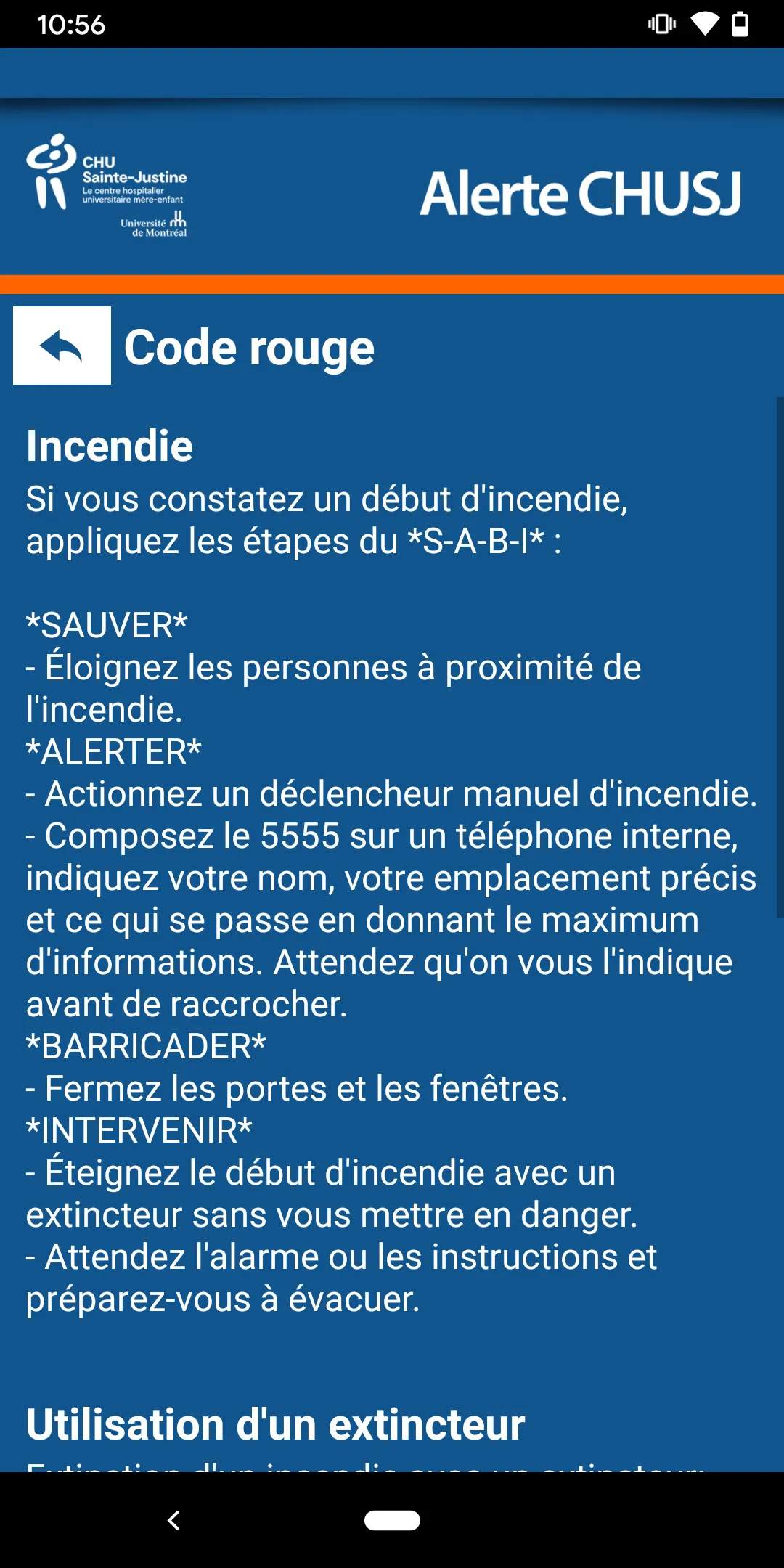 Alerte CHUSJ | Indus Appstore | Screenshot