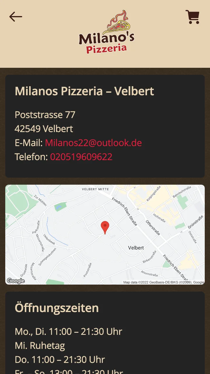 Milano's Pizzeria Velbert | Indus Appstore | Screenshot