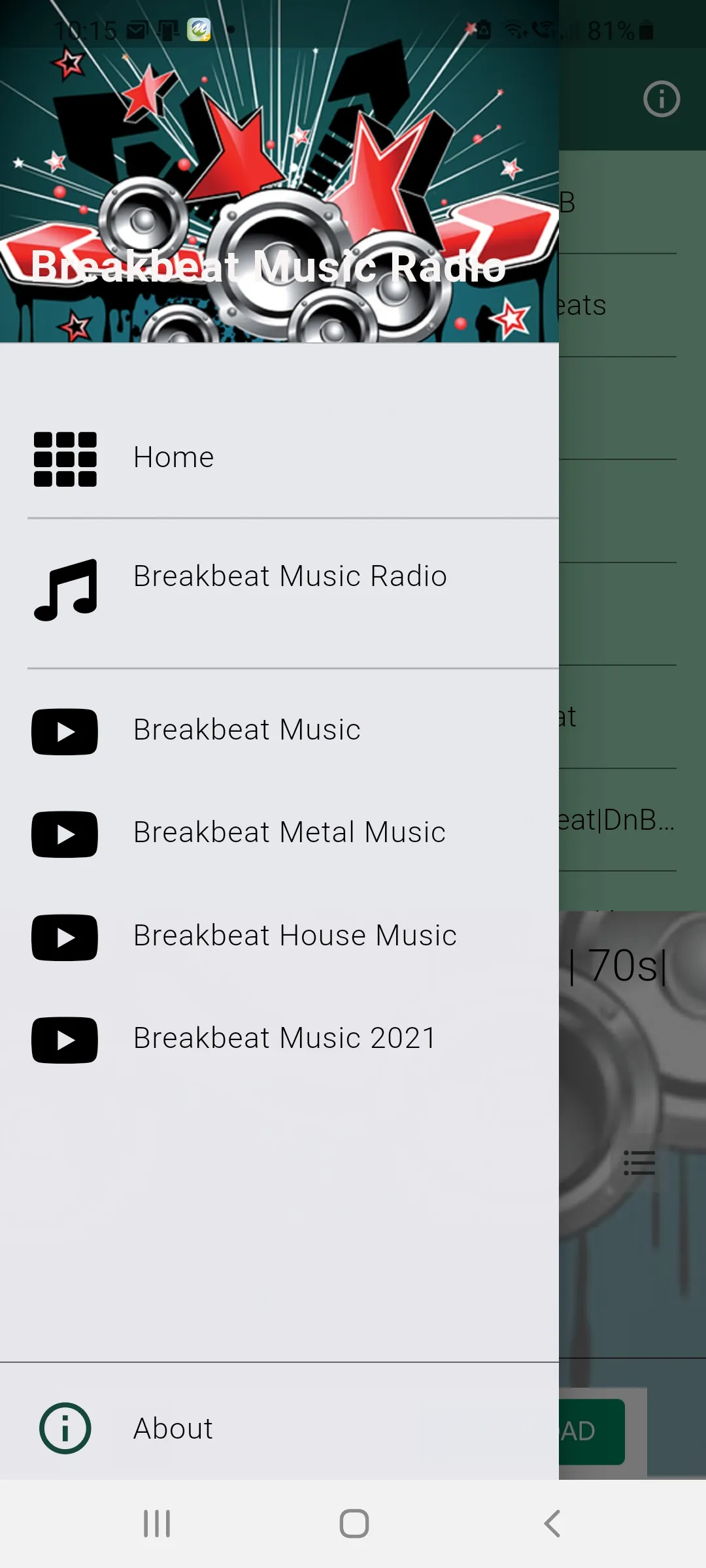 Breakbeat Music Radio Stations | Indus Appstore | Screenshot