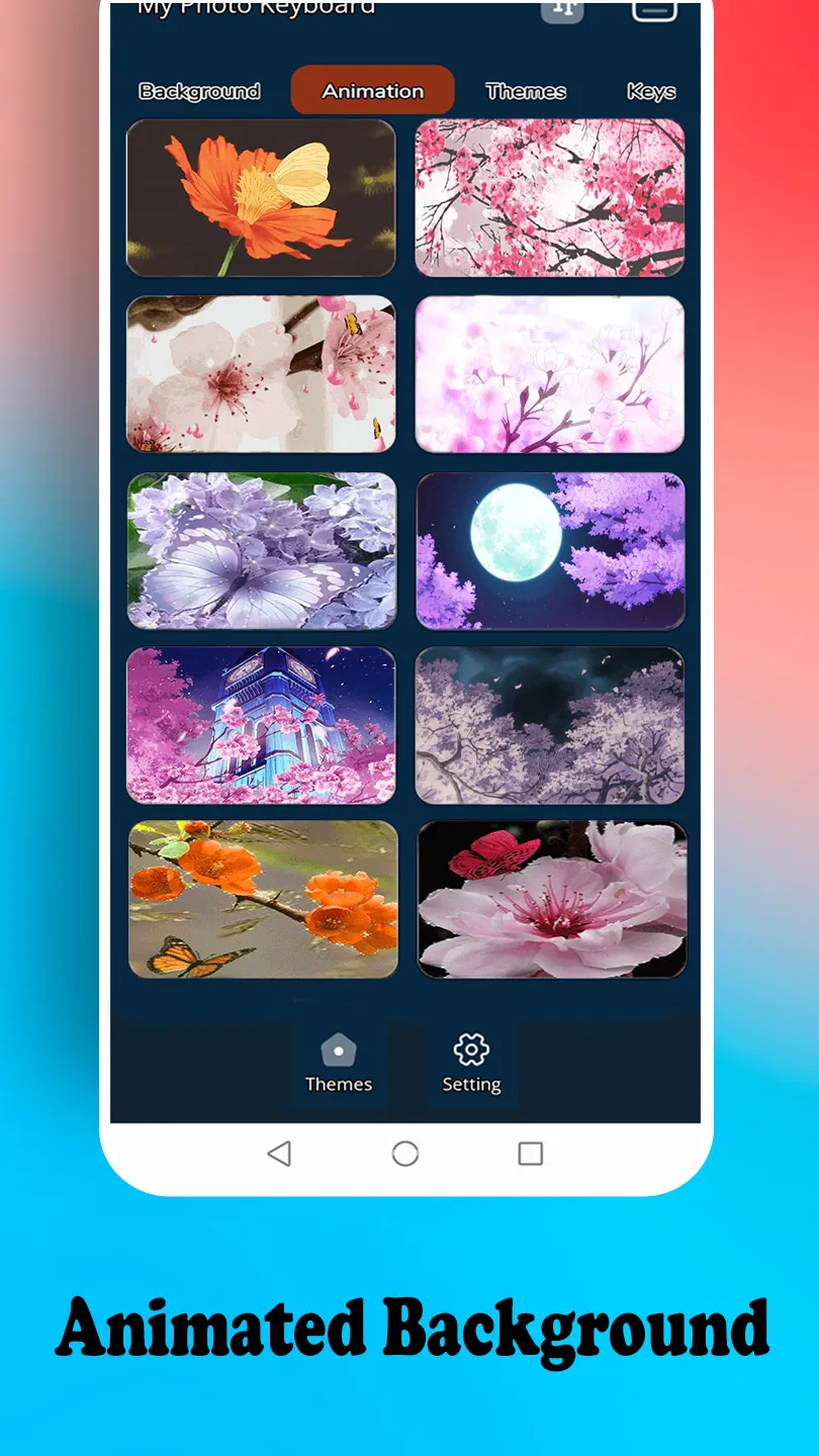 Sakura Butterfly Keyboard | Indus Appstore | Screenshot