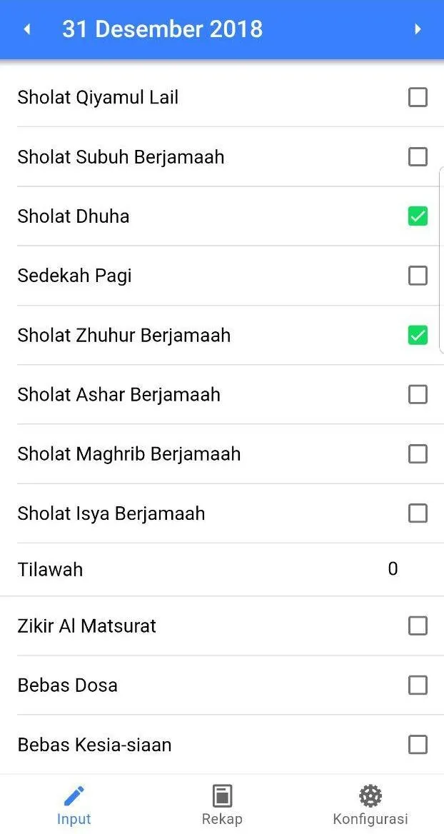 Mutabaah - Simple Daily Deeds  | Indus Appstore | Screenshot