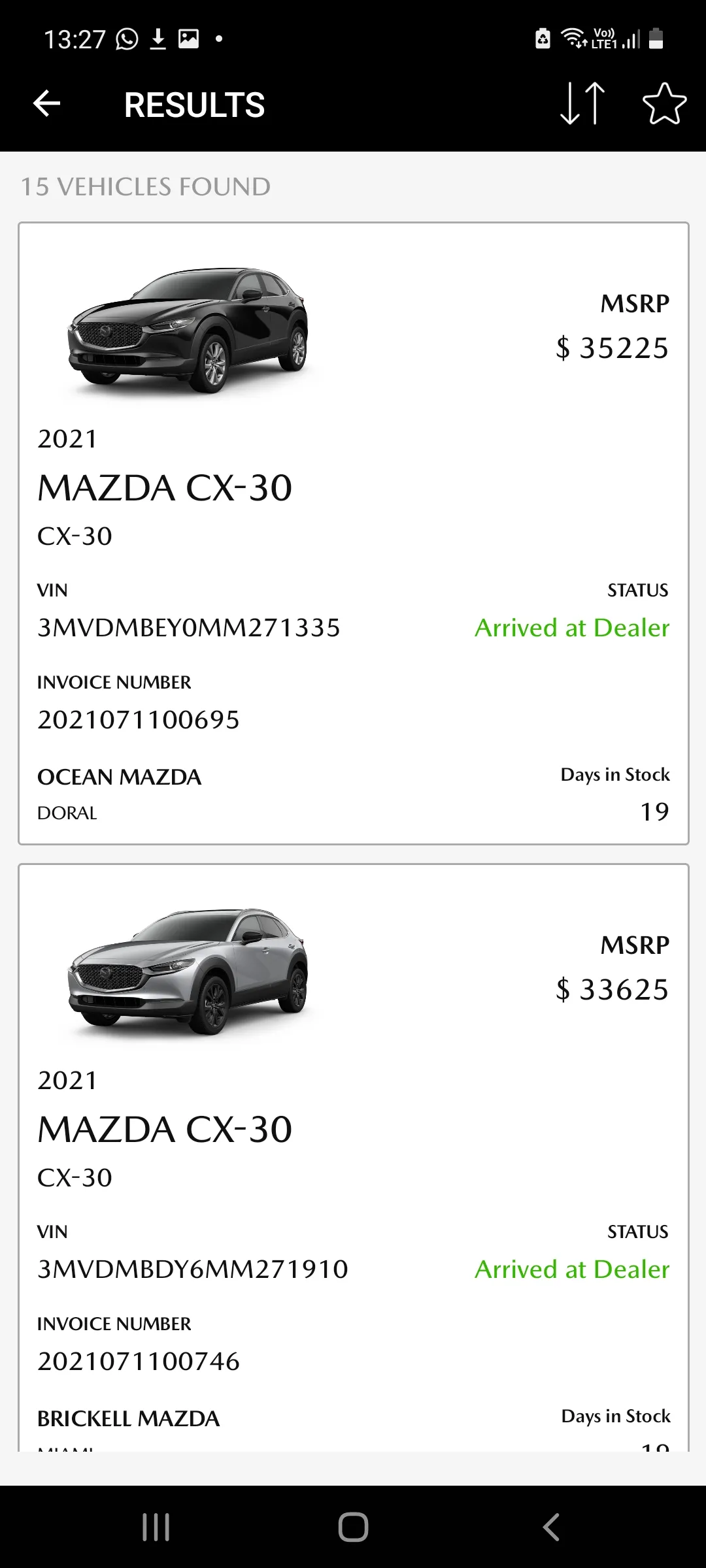 Mazda Inventory | Indus Appstore | Screenshot