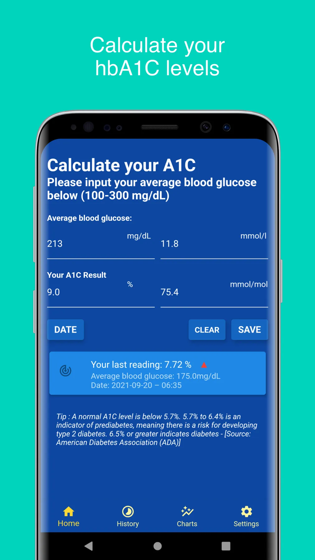 A1C Calculator - Blood Sugar T | Indus Appstore | Screenshot