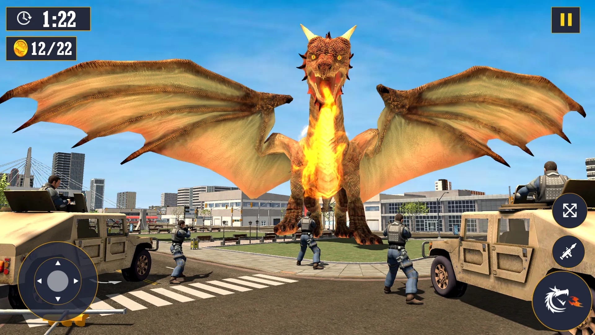 US Flying Dragon City Attack | Indus Appstore | Screenshot