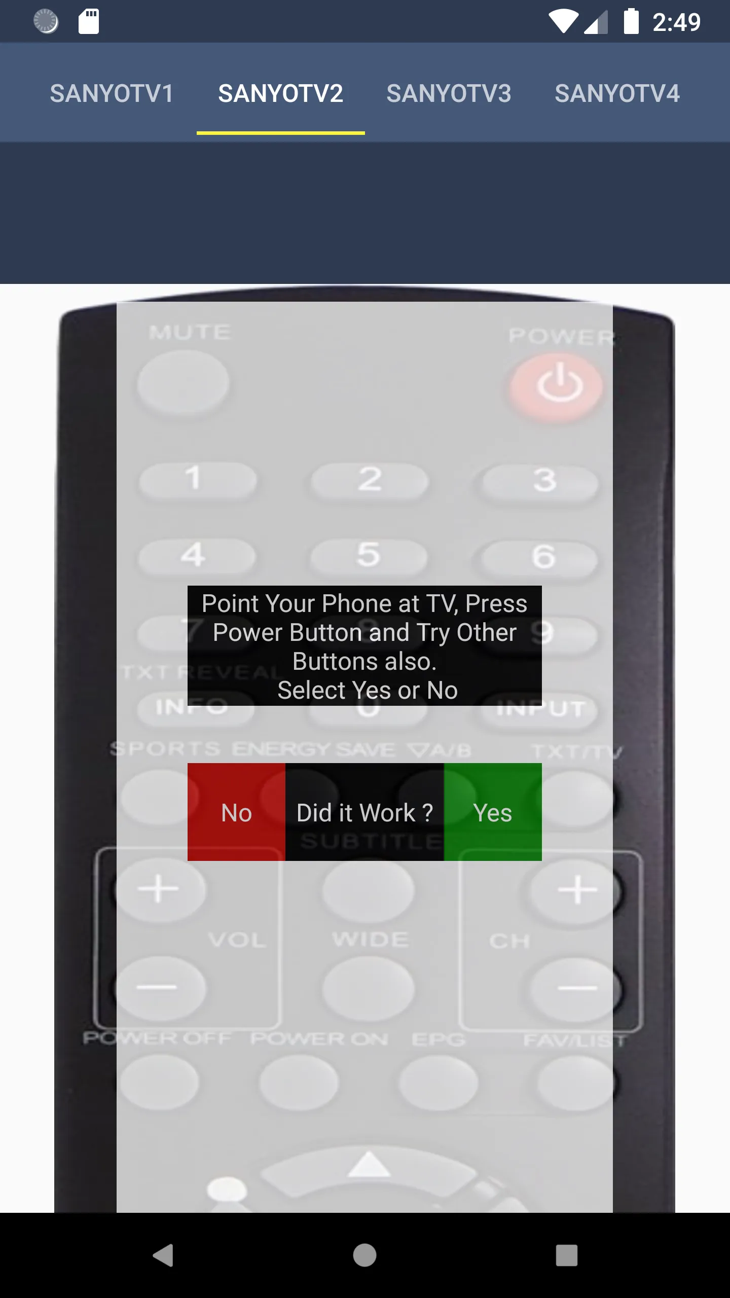 Remote Control For Sanyo TV | Indus Appstore | Screenshot