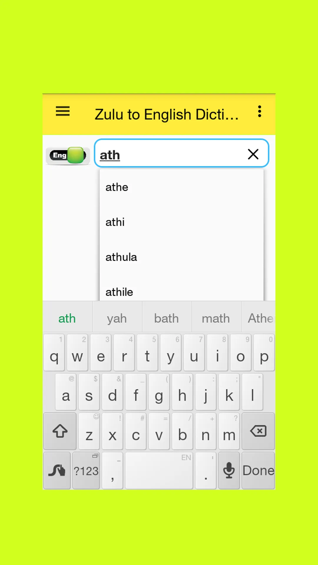 English to Zulu Dictionary | Indus Appstore | Screenshot