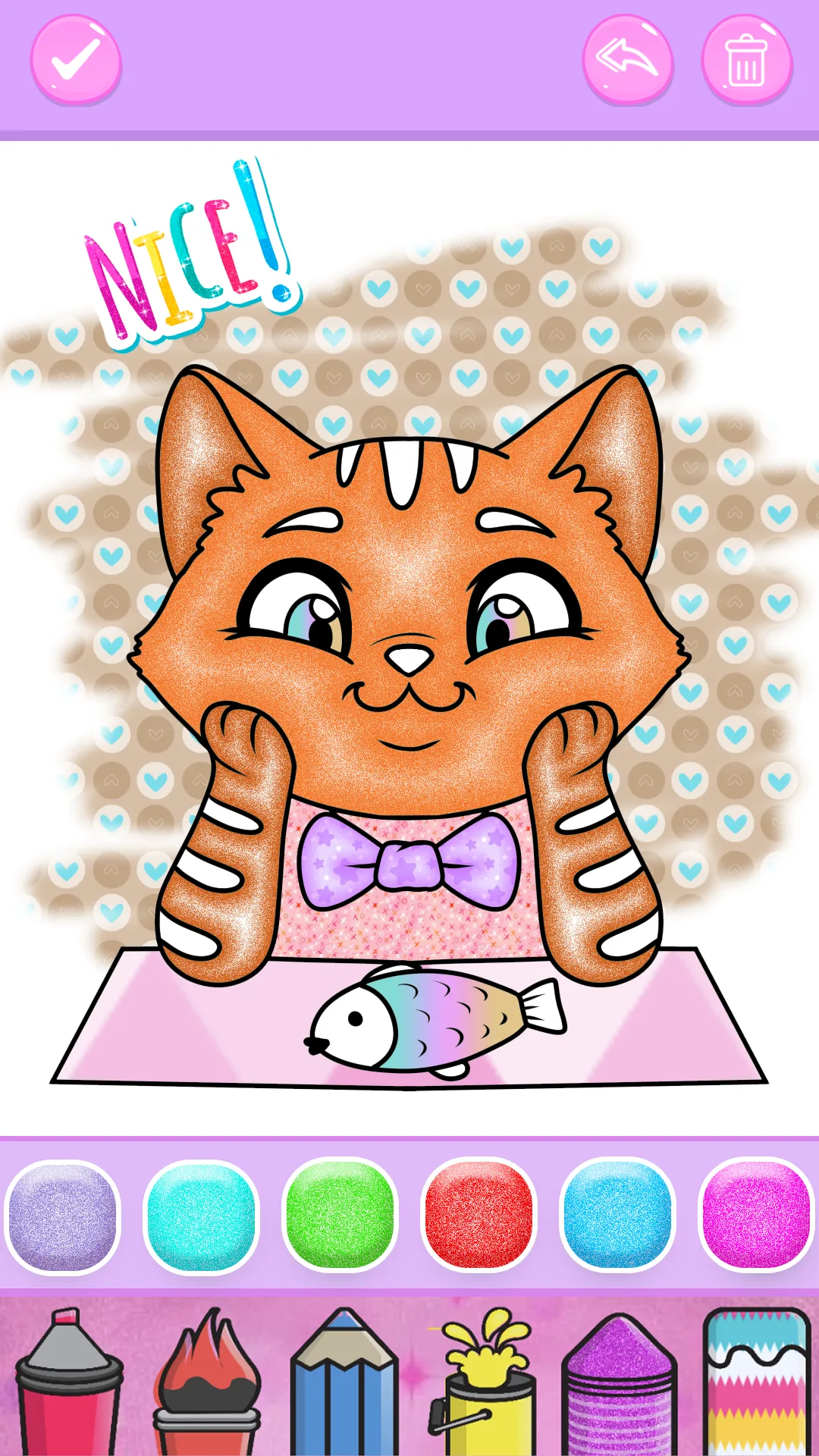 Cute Kitty Coloring Glitter | Indus Appstore | Screenshot