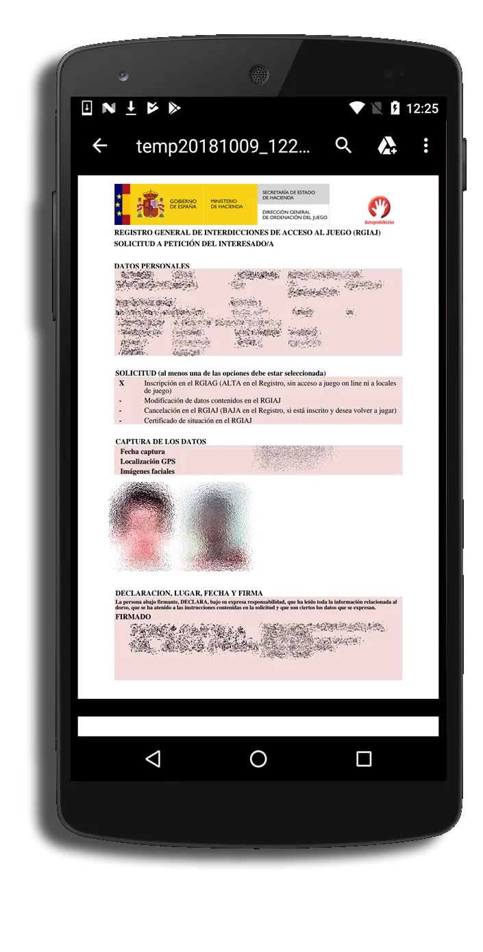 DNIe Autoprohibidos | Indus Appstore | Screenshot