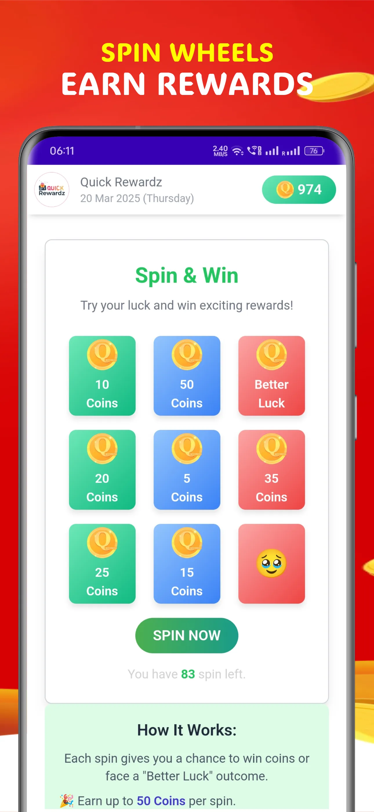 Quick Rewardz – Task & Earn | Indus Appstore | Screenshot