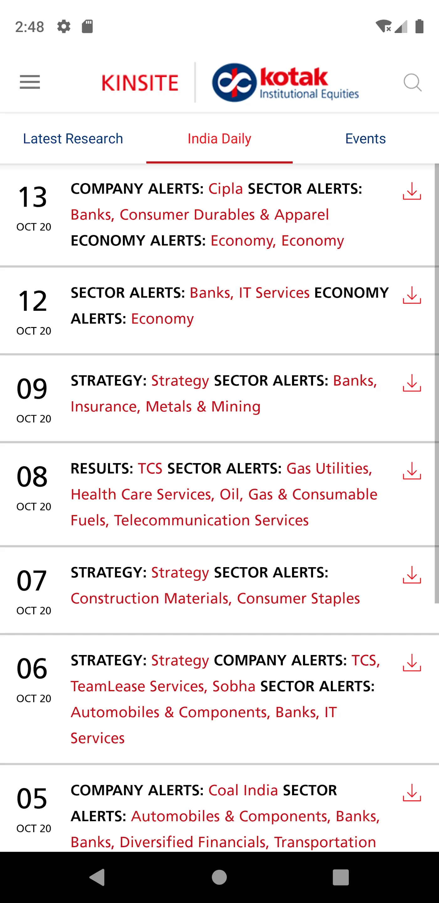 Kotak IE Research KINSITE | Indus Appstore | Screenshot