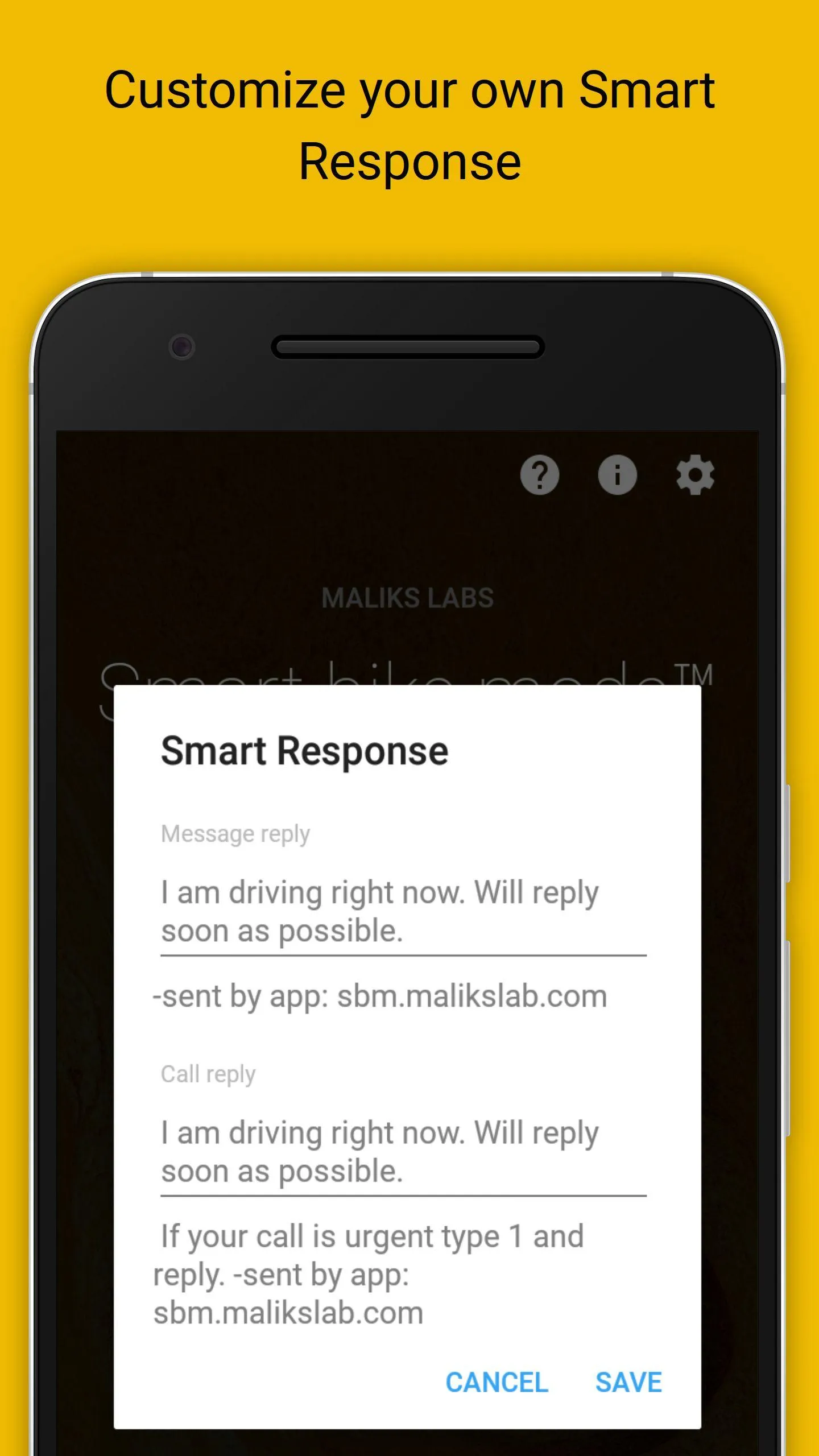 Smart bike mode Auto Responder | Indus Appstore | Screenshot