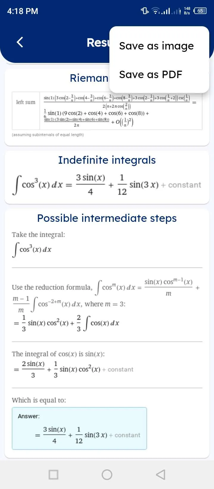 Integration Calculator App | Indus Appstore | Screenshot