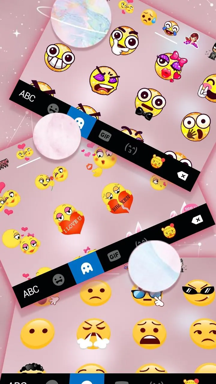 Pink Planets Keyboard Theme | Indus Appstore | Screenshot