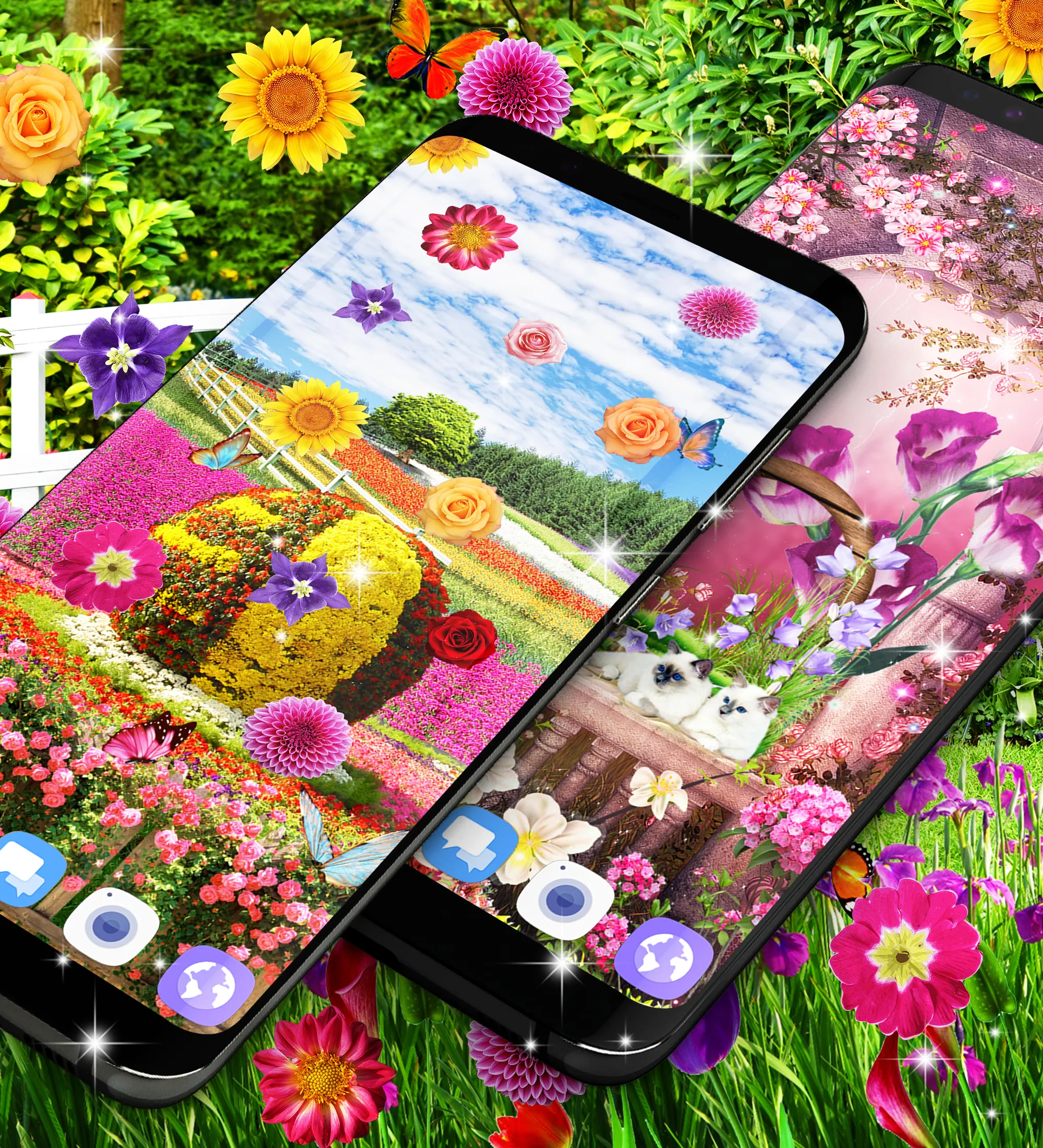 Flower garden live wallpaper | Indus Appstore | Screenshot