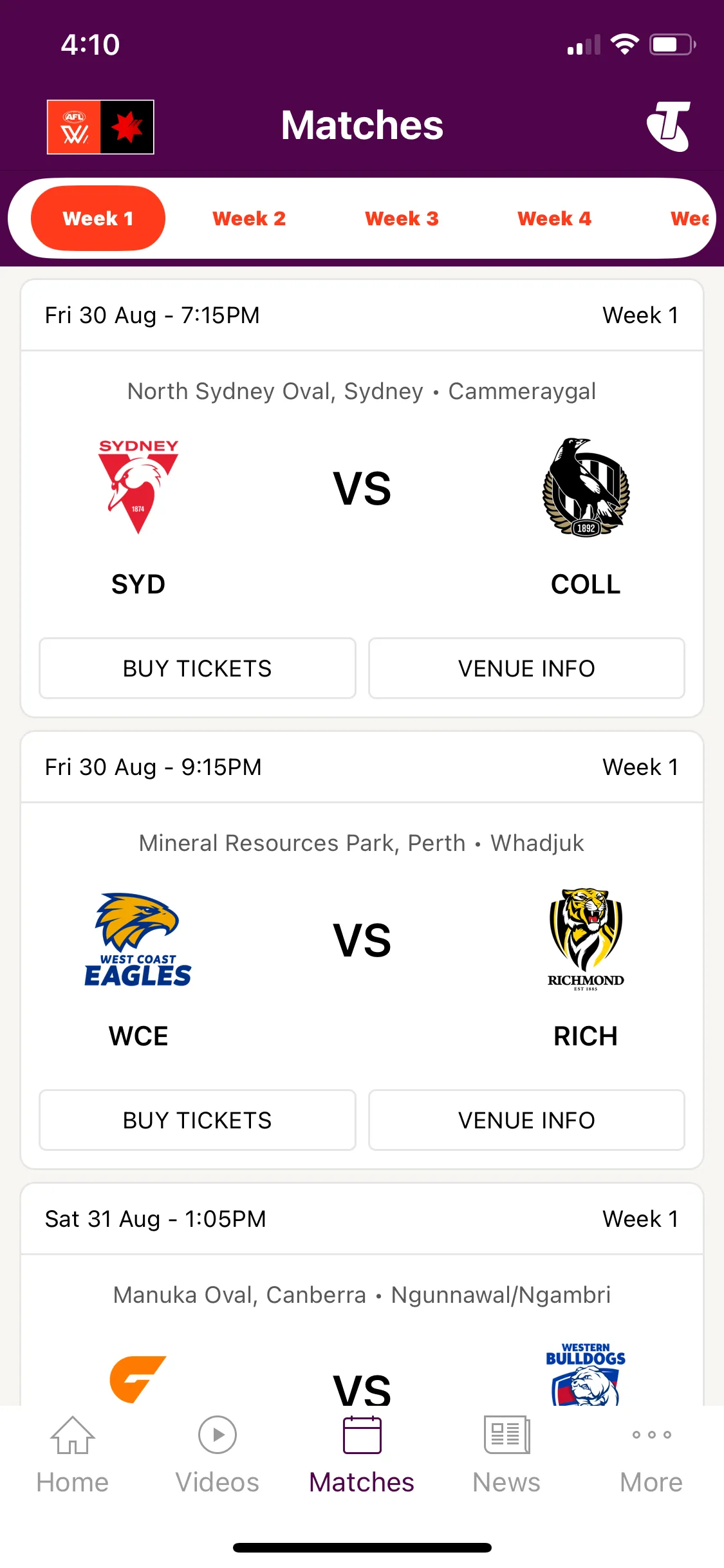 AFLW Official App | Indus Appstore | Screenshot