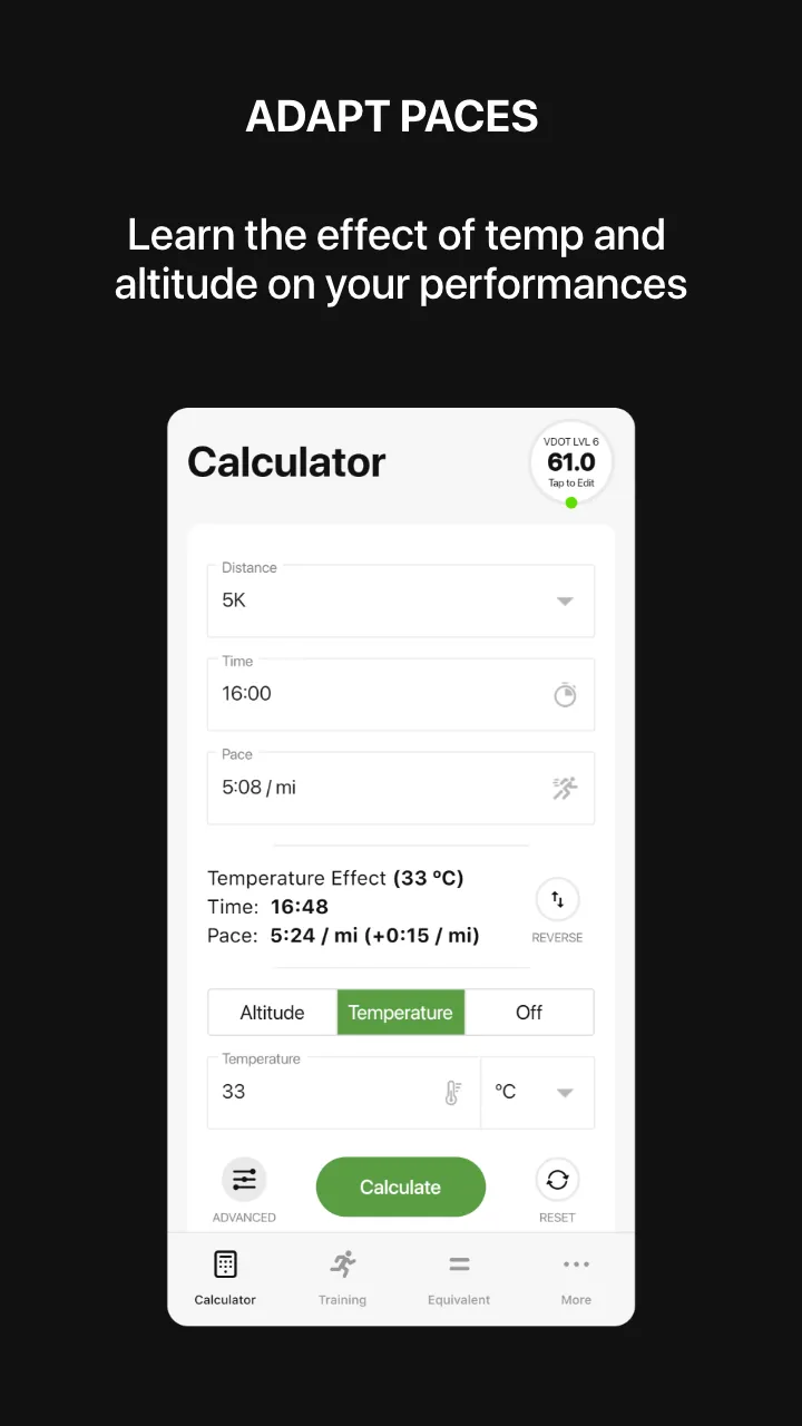 VDOT Running Calculator | Indus Appstore | Screenshot