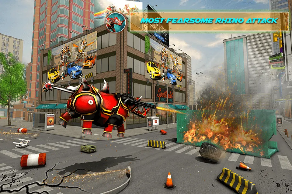 Rhino Robot Car Transform Game | Indus Appstore | Screenshot