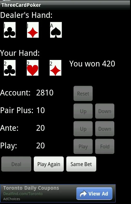 Three Card Poker | Indus Appstore | Screenshot