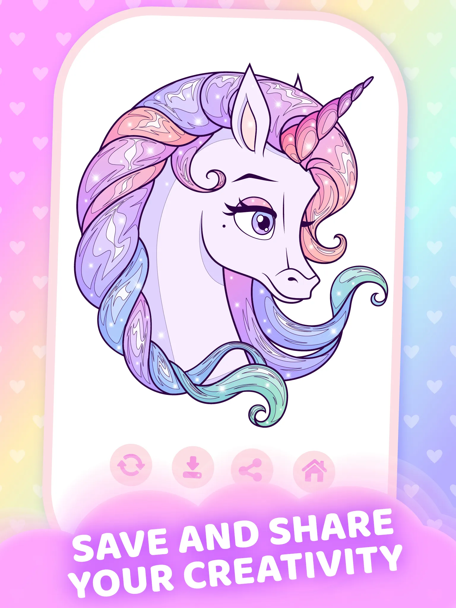 Sparkling Unicorns Color Book | Indus Appstore | Screenshot