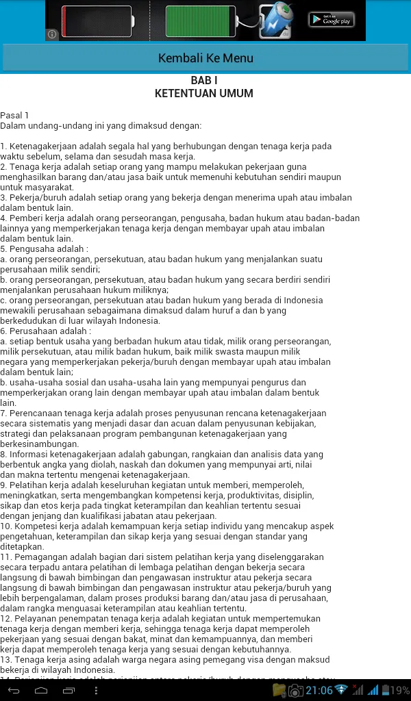 Undang-Undang Ketenagakerjaan | Indus Appstore | Screenshot