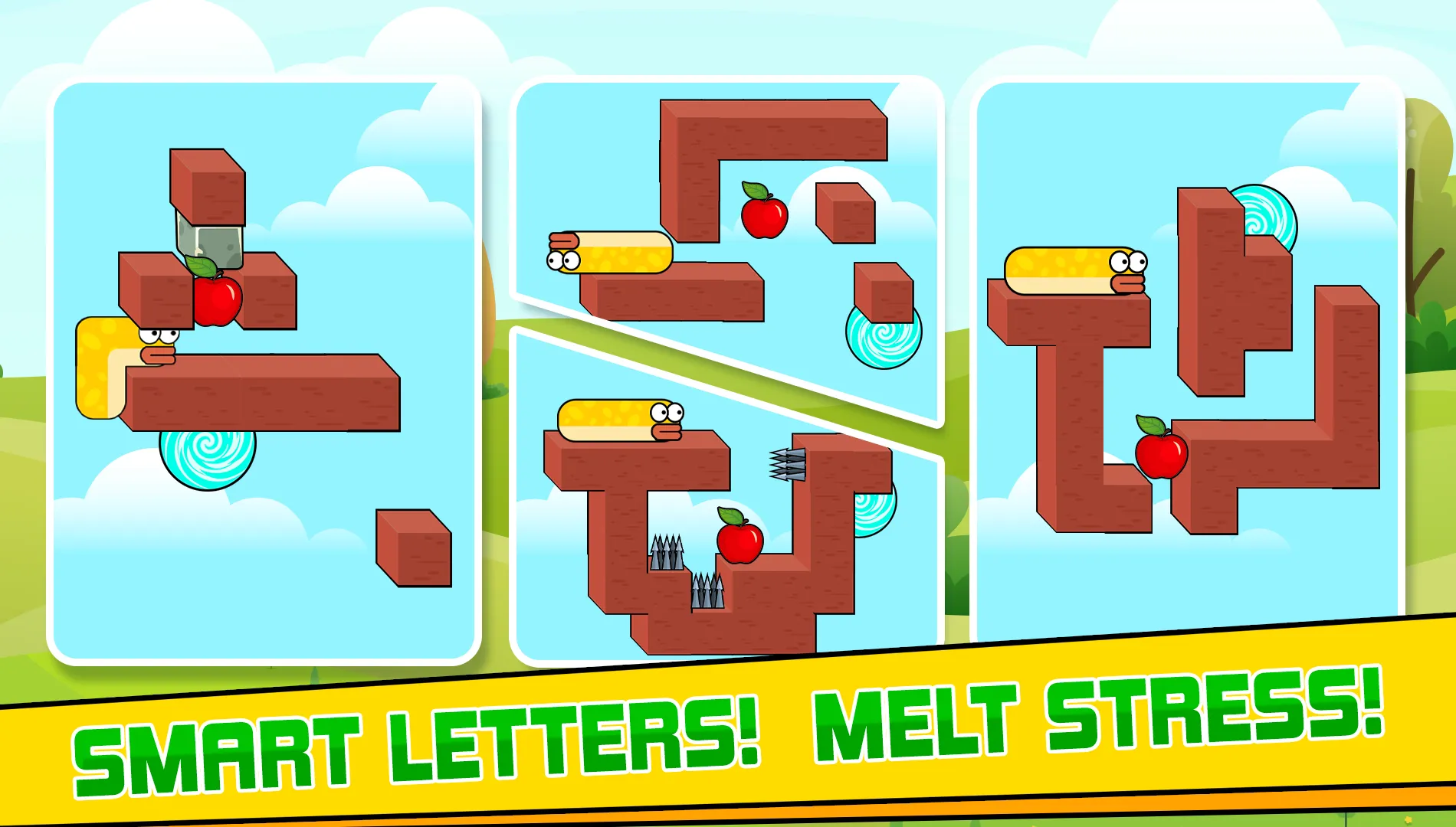 Worm eat apple puzzle worm | Indus Appstore | Screenshot